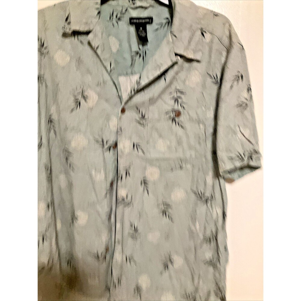 Statements Men’s M Silk Button Shirt Wood Button Bamboo